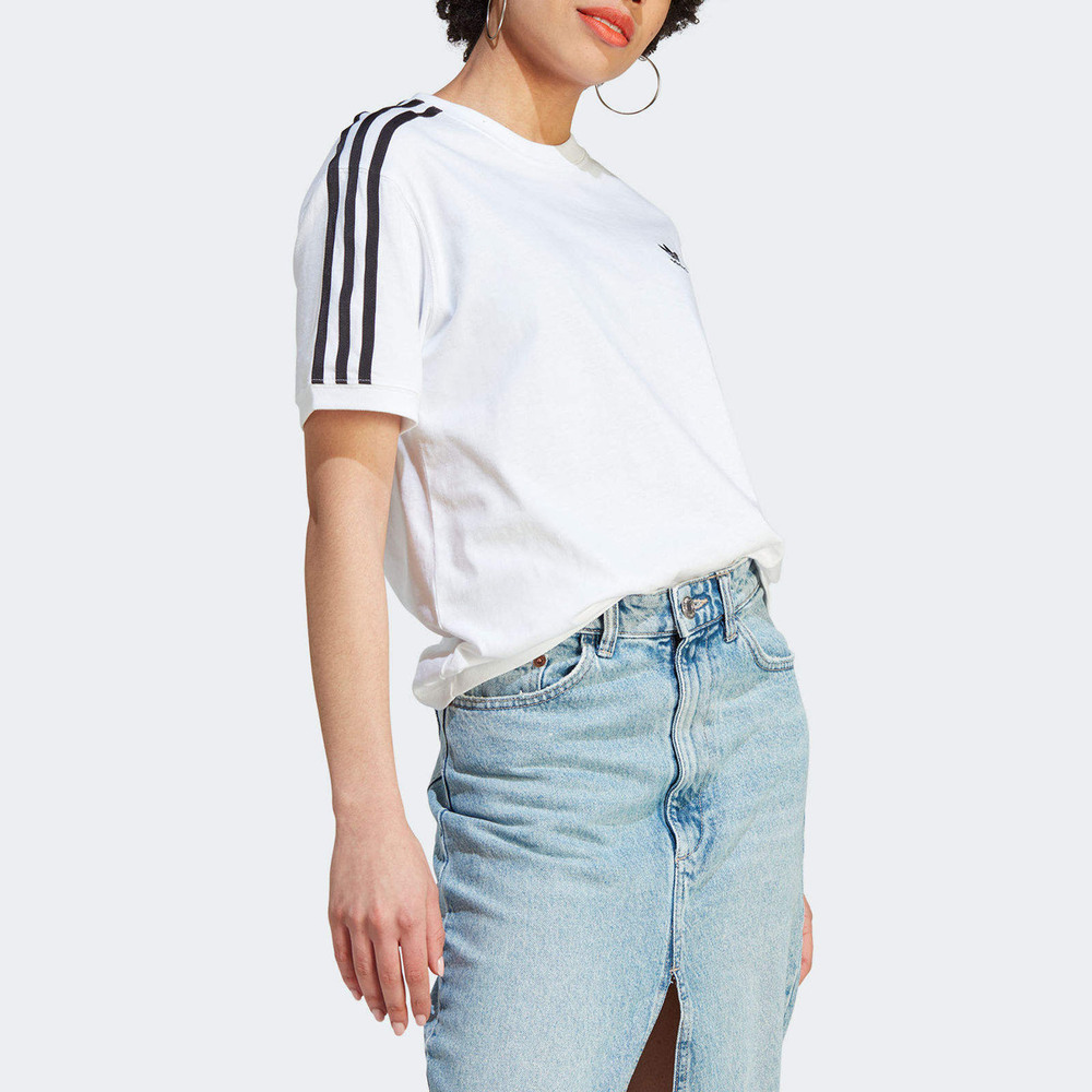 Adidas 3 Stripes Tee IK4050 女 短袖 上衣 T恤 運動 經典 復古 休閒 棉質 白黑