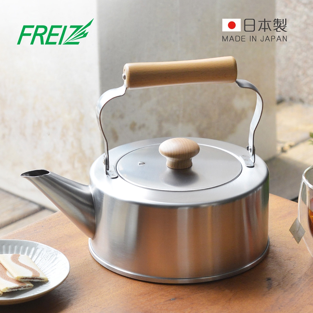 日本和平FREIZ 千歲 日製木柄不鏽鋼直筒茶壺(IH對應)-2.5L | 冷水壺 | Yahoo奇摩購物中心