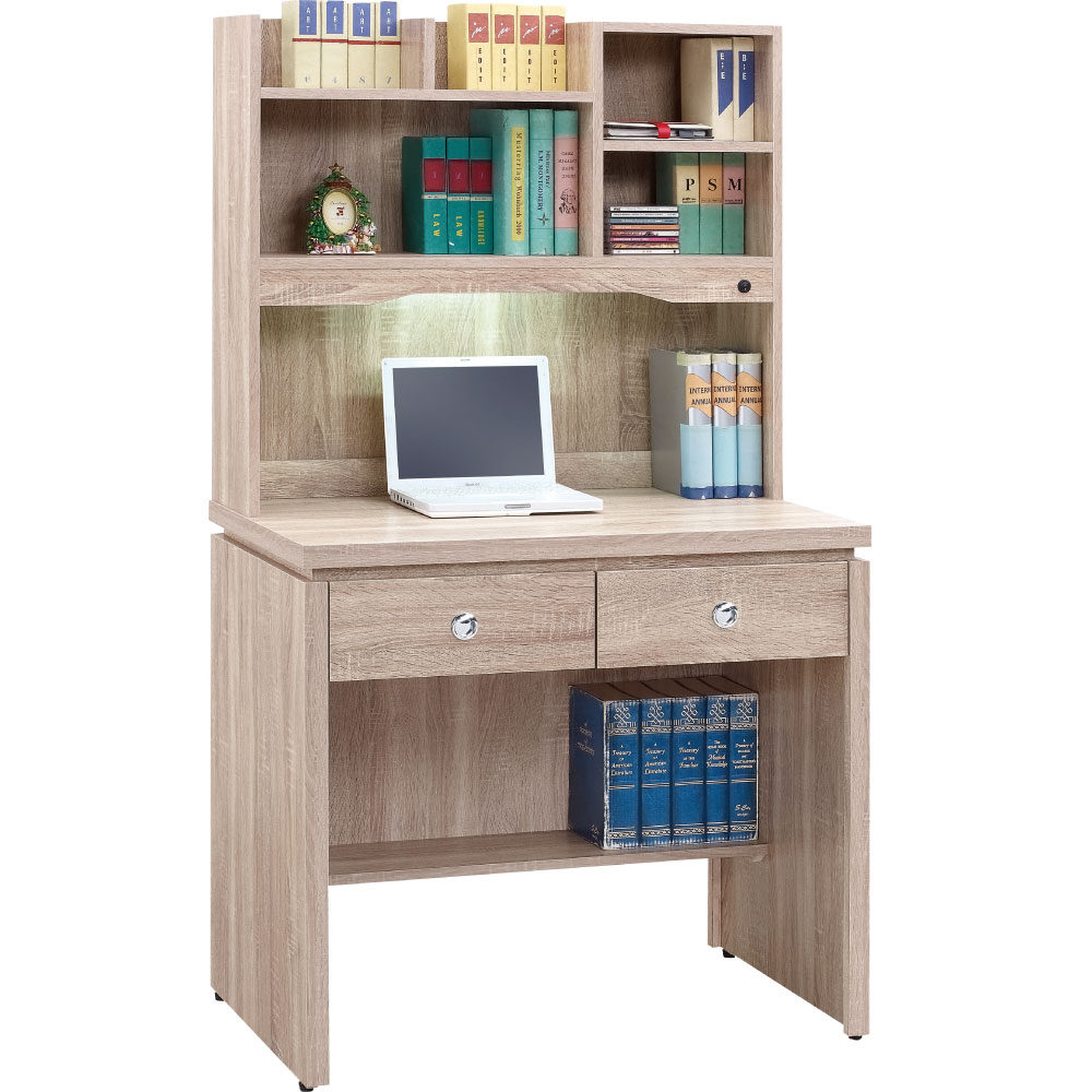 綠活居 莎薇3尺書桌/電腦桌組合(二色)-89.4x57.3x160.5cm-免組