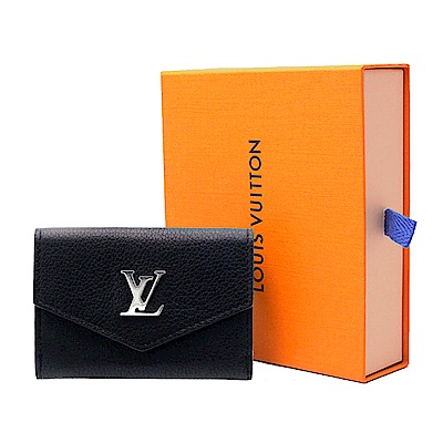 Louis Vuitton M63921 LOCKMINI 皮革短夾(黑色)