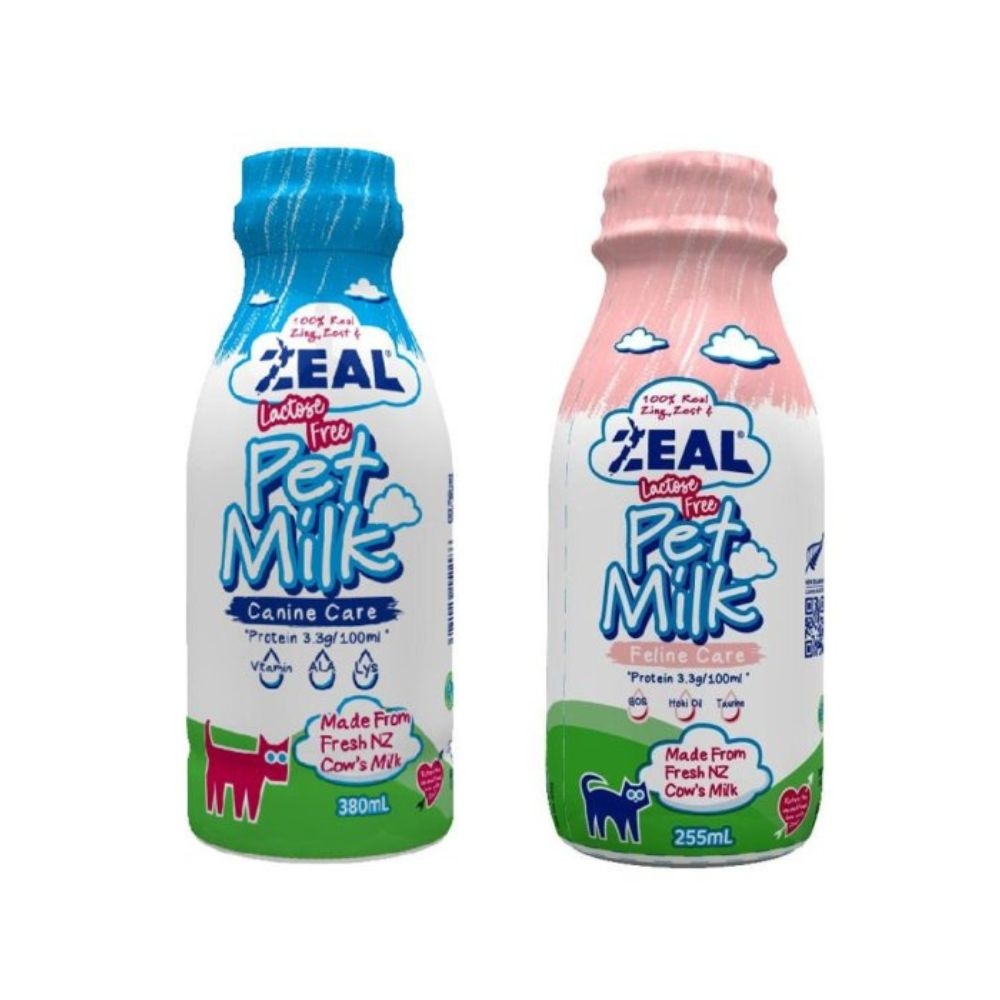 ZEAL真致-紐西蘭犬/貓專用保健鮮乳(不含乳糖) 255ml~380ml x 6入組(購買第二件贈送寵物零食x1包)