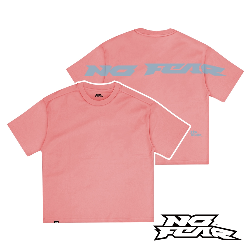 【NO FEAR】 LIBER系列-圓領後背大LOGO短袖T恤-粉色 NF008-33