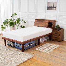 時尚屋  野崎3.5尺床箱型4件房間組-床箱+高腳床+床頭櫃+床墊