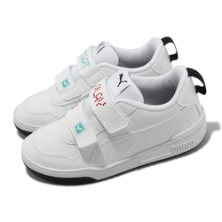 Puma 童鞋 Multiflex SL Play V PS 中童 白 黑 魔鬼氈 皮革 復古 運動鞋 39256101