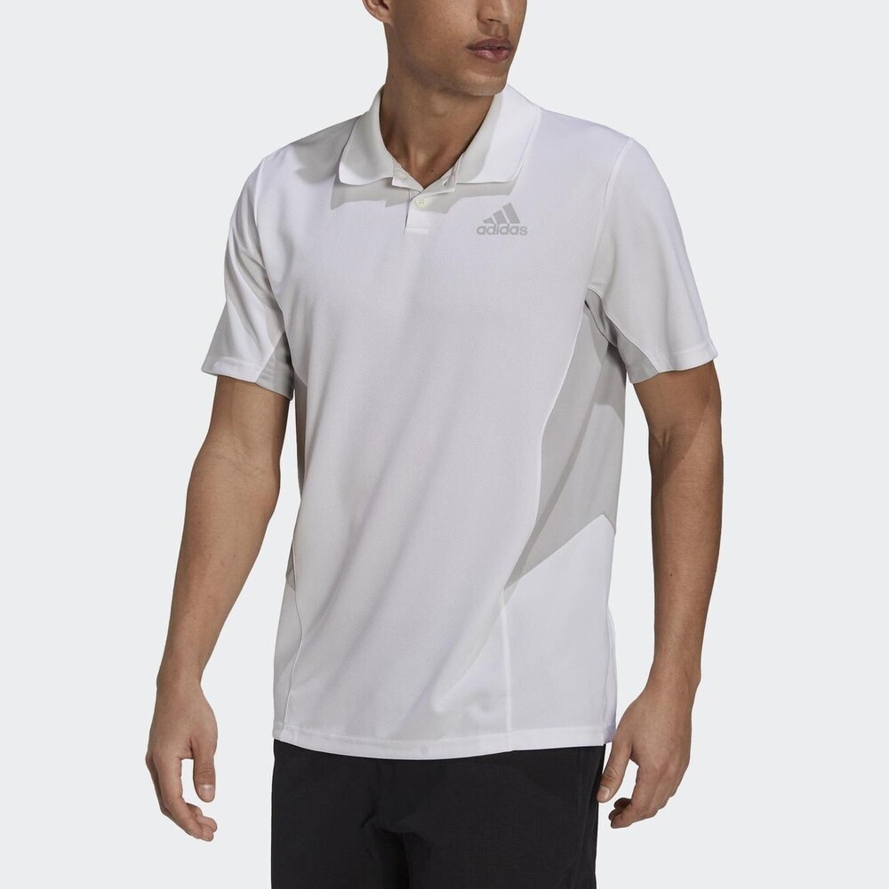 Adidas Pique Polo H31438 男 Polo衫 短袖 上衣 運動 網球 吸濕 排汗 亞洲版 白