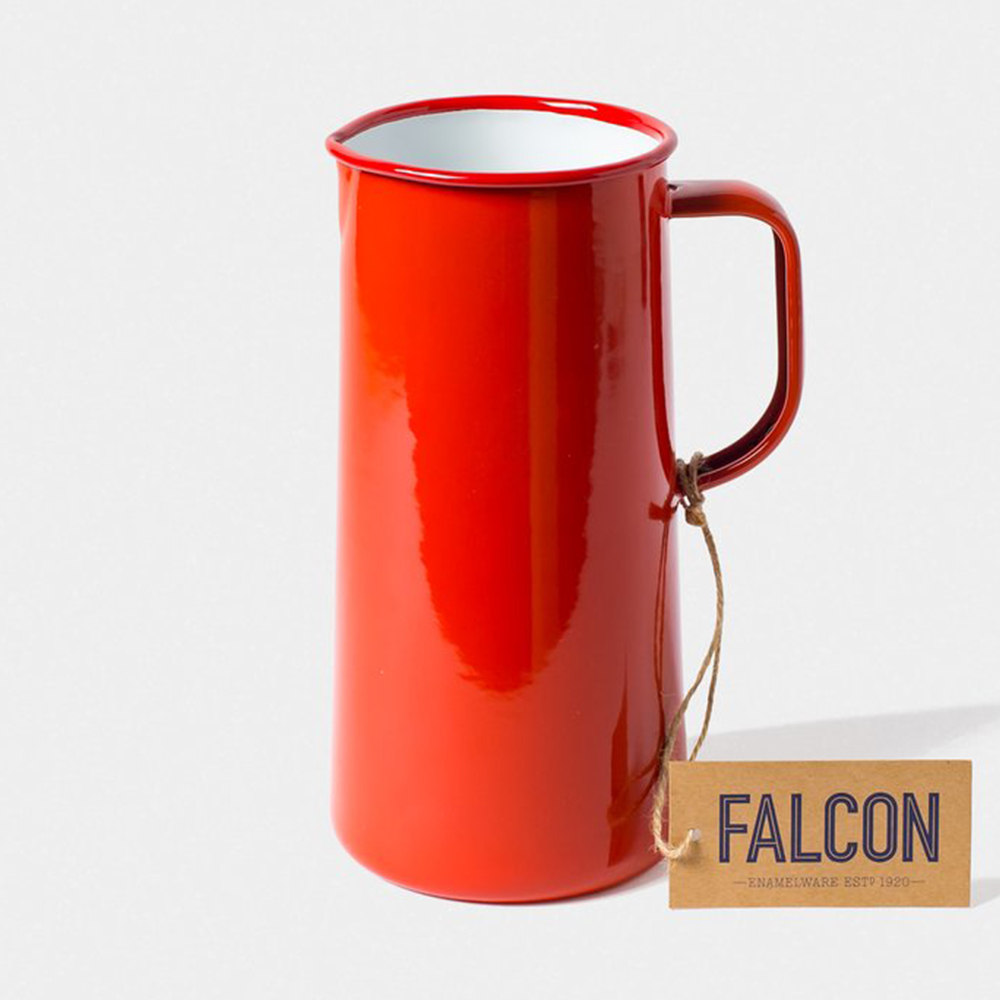 英國Falcon 獵鷹琺瑯 琺瑯3品脫冷水壺 1.7L 紅白