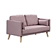 Boden-班奈特粉紫色布二人座沙發/雙人座/二人座沙發椅-贈抱枕 product thumbnail 1