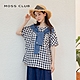 【MOSS CLUB】格紋假兩件披肩設計-女短袖襯衫(藍色/版型適中) product thumbnail 1