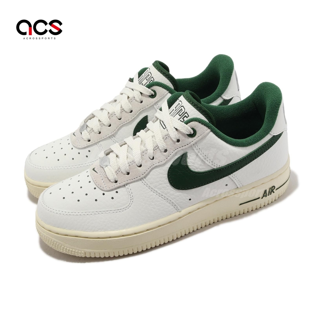 Nike 休閒鞋Wmns Air Force 1 07 LX 女鞋白綠AF1 復古奶油底DR0148-102