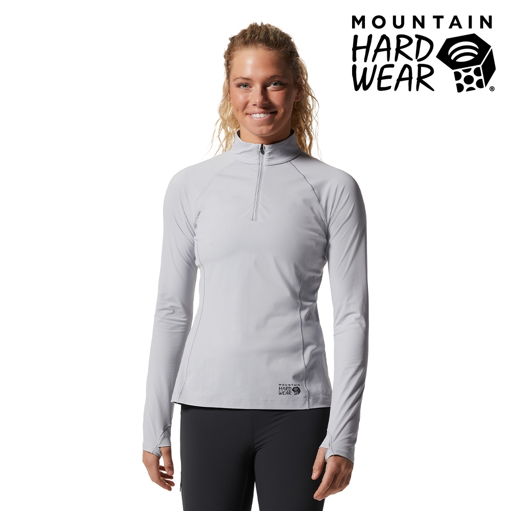 【Mountain Hardwear】Mountain Stretch 1/2 Zip 彈性快乾立領半拉長袖排汗女款 冰河#1942551