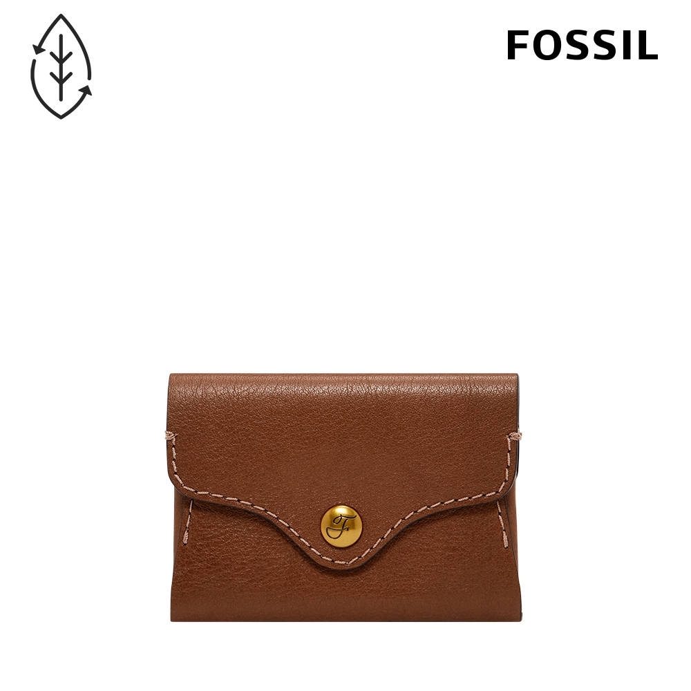 FOSSIL Heritage 復古信封真皮卡夾-咖啡色 SL8230200