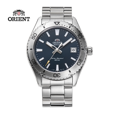 ORIENT 東方錶 WATER RESISTANT系列 200m潛水風格腕錶 鋼帶款 藍色 RA-AC0Q02L -39.9mm