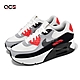 Nike 休閒鞋 Air Max 90 LV8 女鞋 灰 紅 氣墊 厚底 增高 FD4328-101 product thumbnail 1