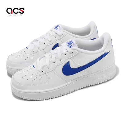 Nike 休閒鞋 Air Force 1 GS 女鞋 白 藍 皮革 經典 AF1 DV7762-103