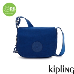 Kipling 夏日靛青藍掀蓋式小肩背包-LOREEN MINI