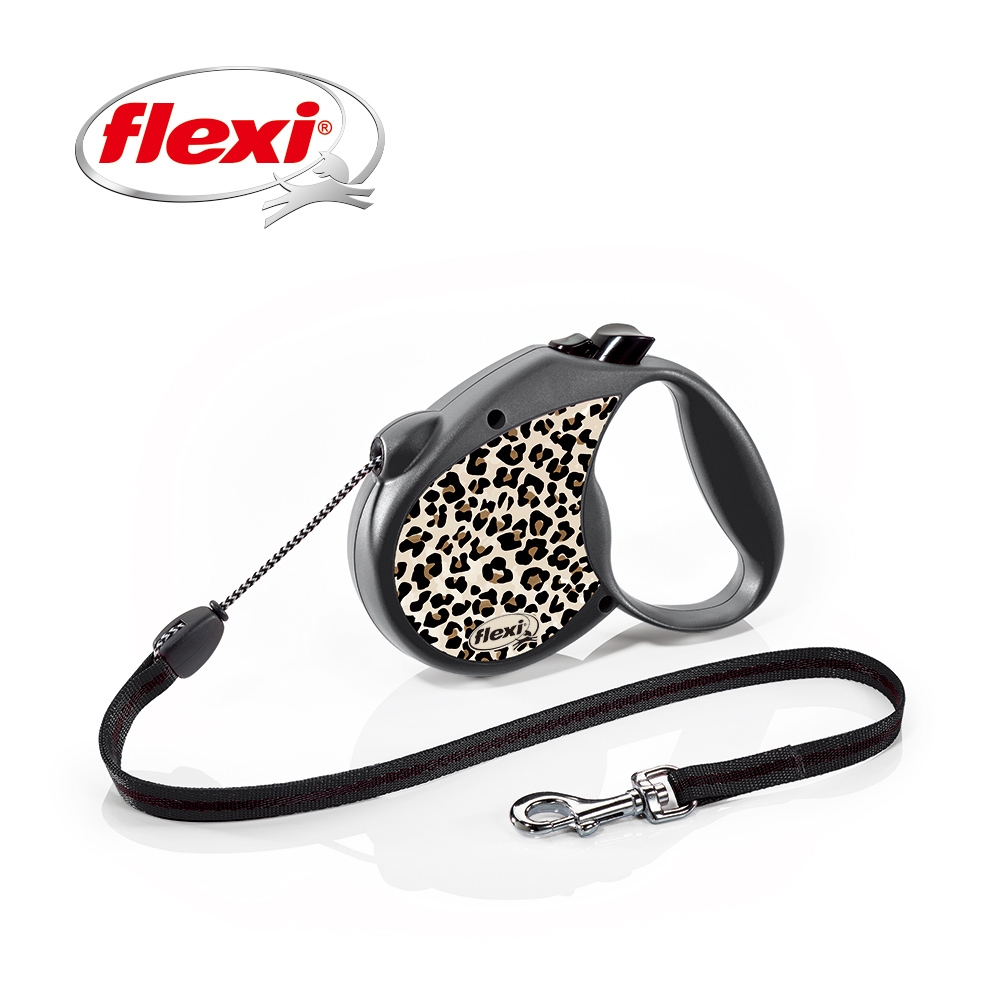 德國Flexi飛萊希-標準款/索狀/時尚豹紋/S (FLSC) #購買第二件都贈送寵物零食*1包