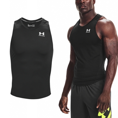 Under Armour 背心 HG Armour Tank Top 男款 黑 白 緊身 透氣 吸汗 快乾 籃球 健身 UA 1368352001