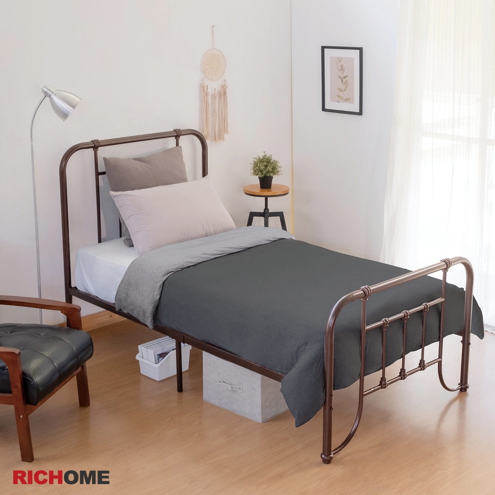 【RICHOME】卡塔尼亞復古3.5尺單人床W106.2 × D198 × H111.5 cm