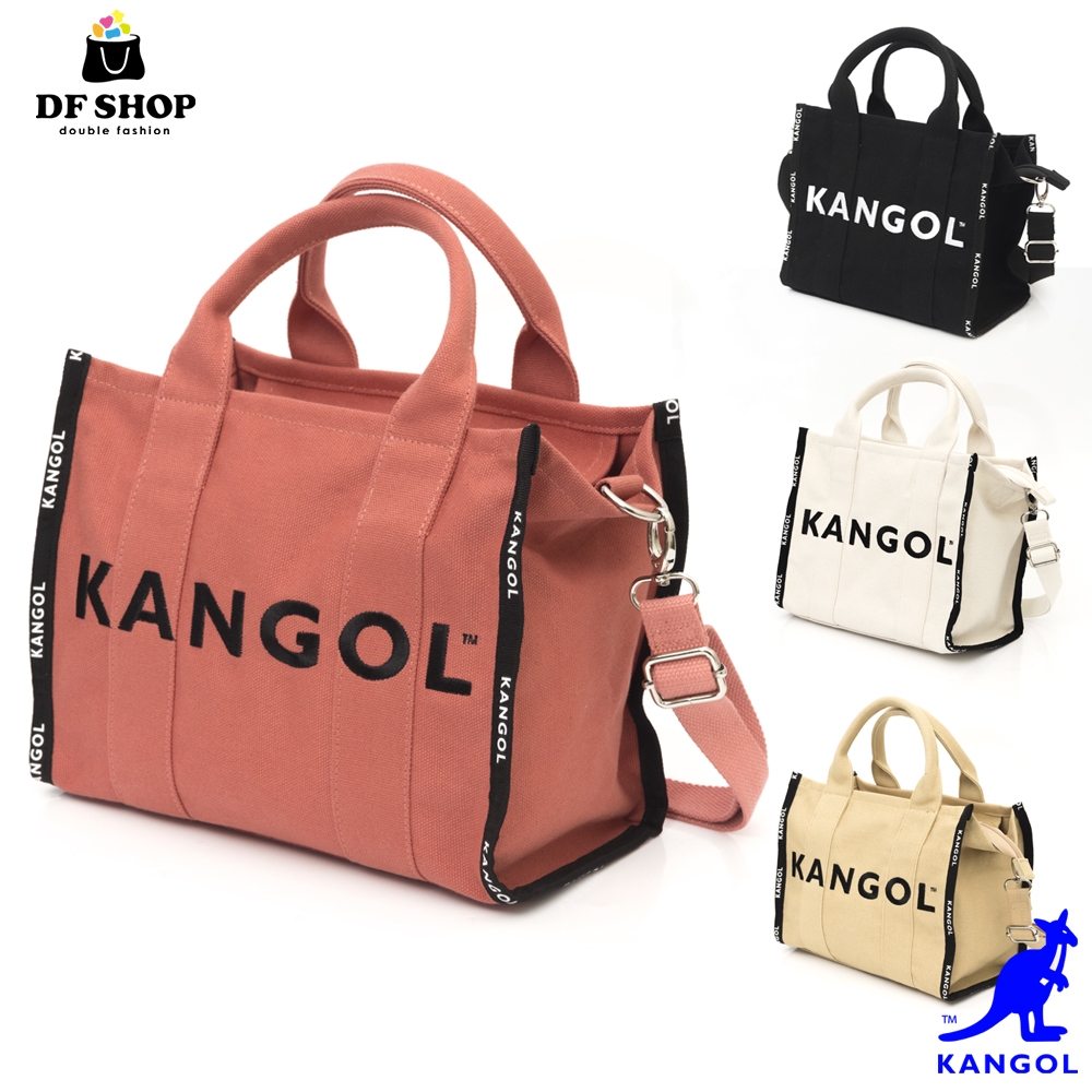 KANGOL - 英國袋鼠經典帆布拉鍊兩用托特包