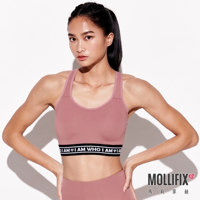 Mollifix 瑪莉菲絲 高強度下擺織帶運動內衣 (乾燥玫瑰)瑜珈服