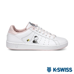 K-SWISS Clean Court CMF史努比聯名休閒運動鞋-女-白/