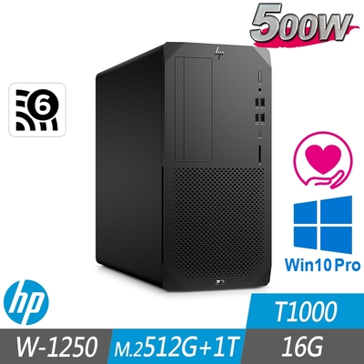 HP 惠普 Z2 G5 Tower 工作站 W-1250/16G/M.2-512GB+1TB/T1000/W10P