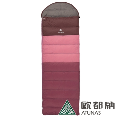 【ATUNAS 歐都納】350 FIELD漸層羽絨睡袋A1SBEE01魔幻紫/淺灰/登山露營/背包客