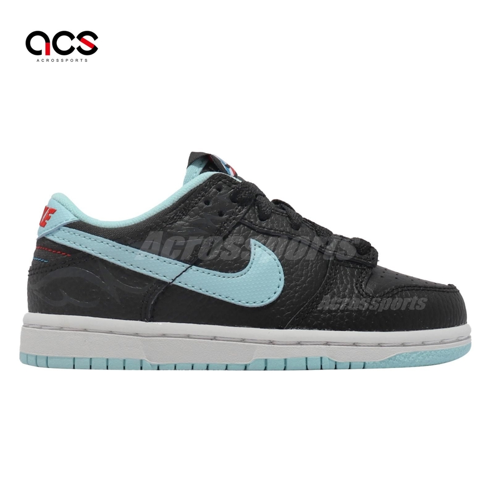 Nike 童鞋Dunk Low SE PS 中童黑藍幼童Barber Shop 理髮店休閒鞋DH9755