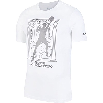 Nike NBA Giannis MVP [CT4015-100] 男 短袖 上衣 T恤 籃球 公鹿隊 字母哥 休閒 白