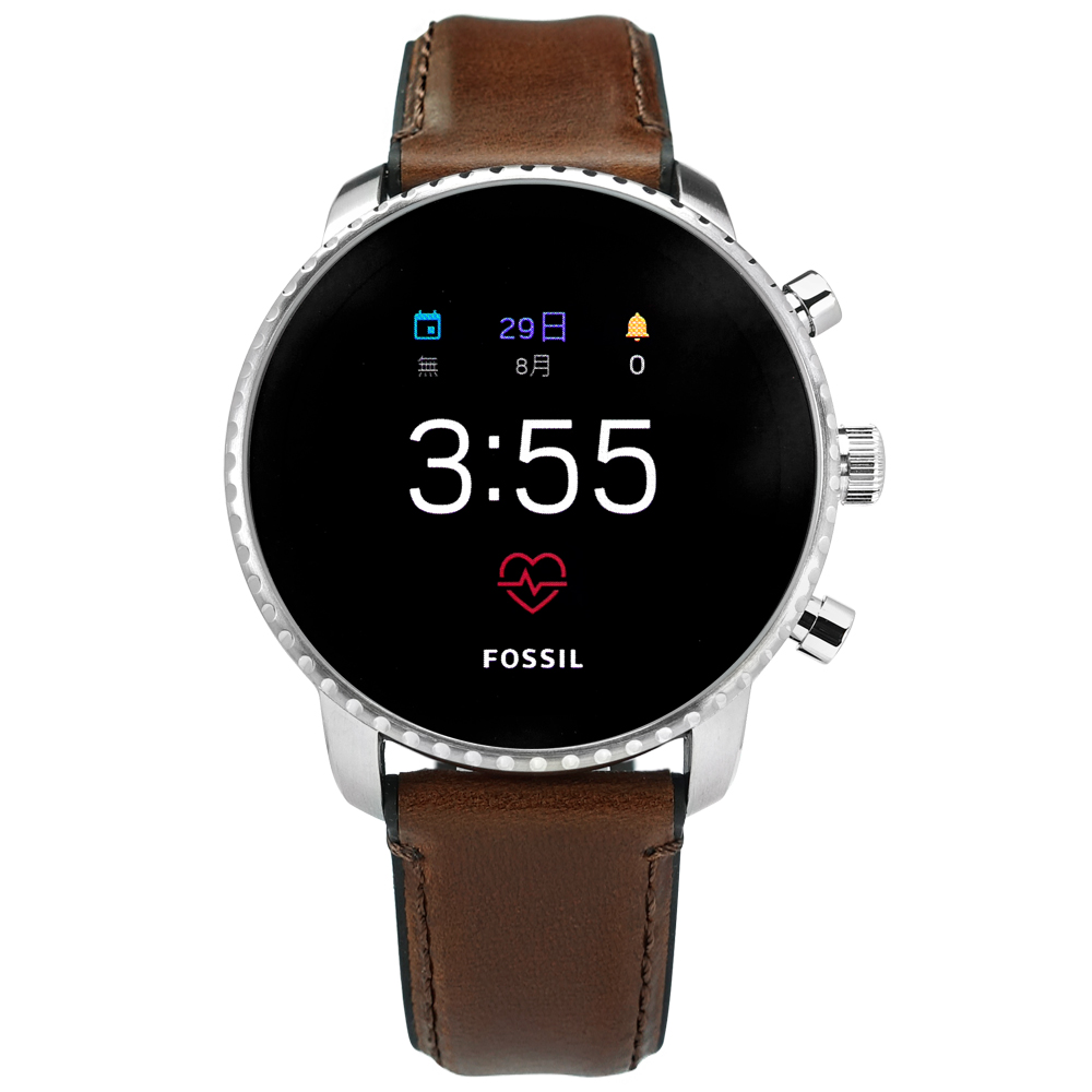 FOSSIL Q GEN 4 Q Explorist 智慧型 觸控 藍牙連線 矽膠真皮手錶 | Yahoo奇摩購物中心