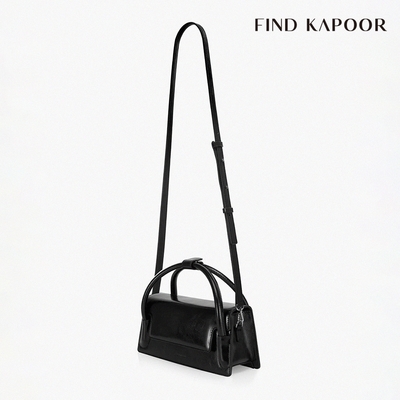 FIND KAPOOR MARTY WEDGE 22 CRINKLED 翻蓋斜背梯型包- 黑色