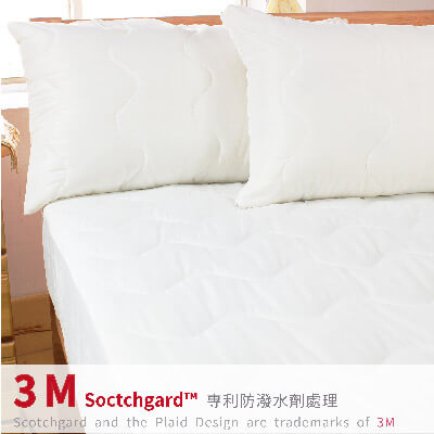 bedtime story專利3M防潑水加高床包式保潔墊-雙人特大6x7尺