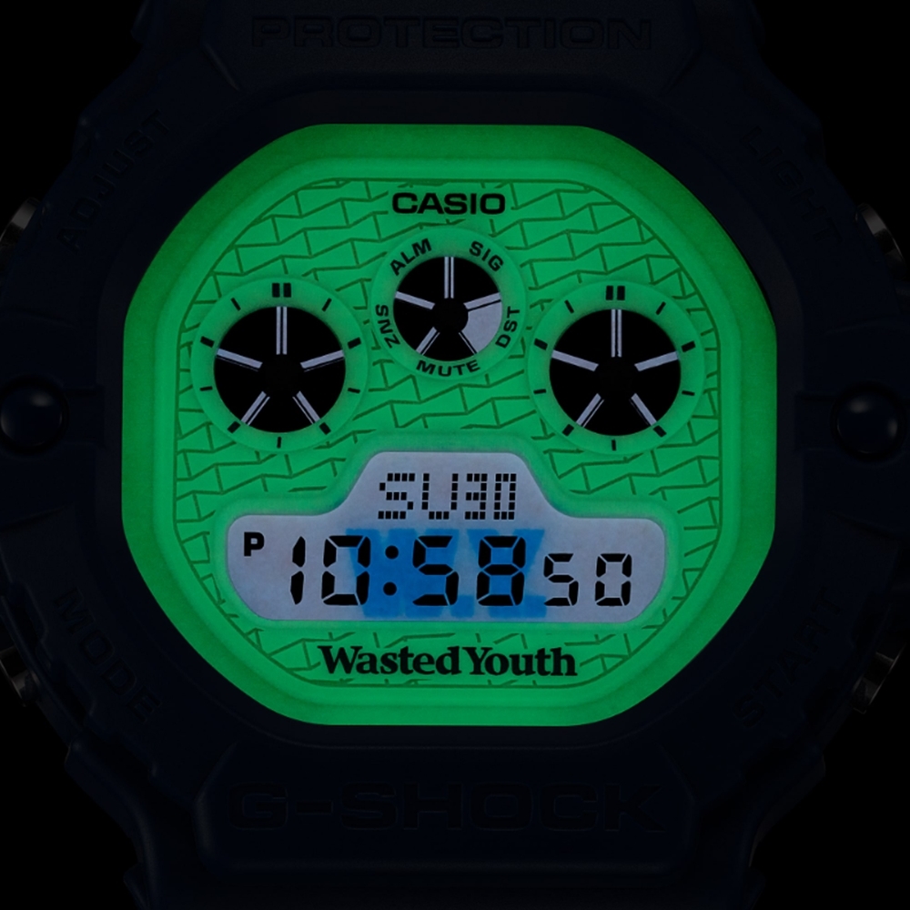 CASIO 卡西歐G-SHOCK X Wasted Youth聯名海軍藍DW-5900WY-2DR_46.8mm