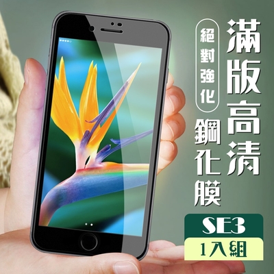 IPhone SE2/SE3 3D全滿版覆蓋黑框透明鋼化玻璃疏油鋼化膜保護貼(SE3保護貼SE3鋼化膜)