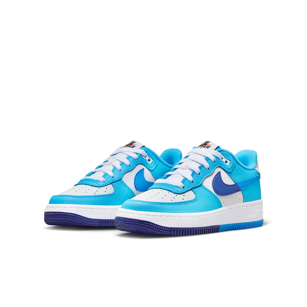 NIKE 休閒鞋 女鞋 大童 運動鞋 AF1 AIR FORCE 1 LV8 2 GS 藍白 DZ2660-100