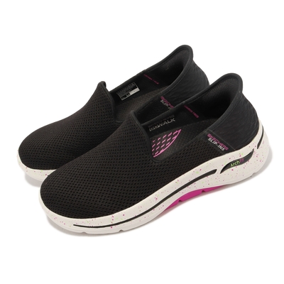 Skechers 休閒鞋 Go Walk Arch Fit Slip-Ins 瞬穿科技 女鞋 黑 健走 支撐 舒適 124888BKHP