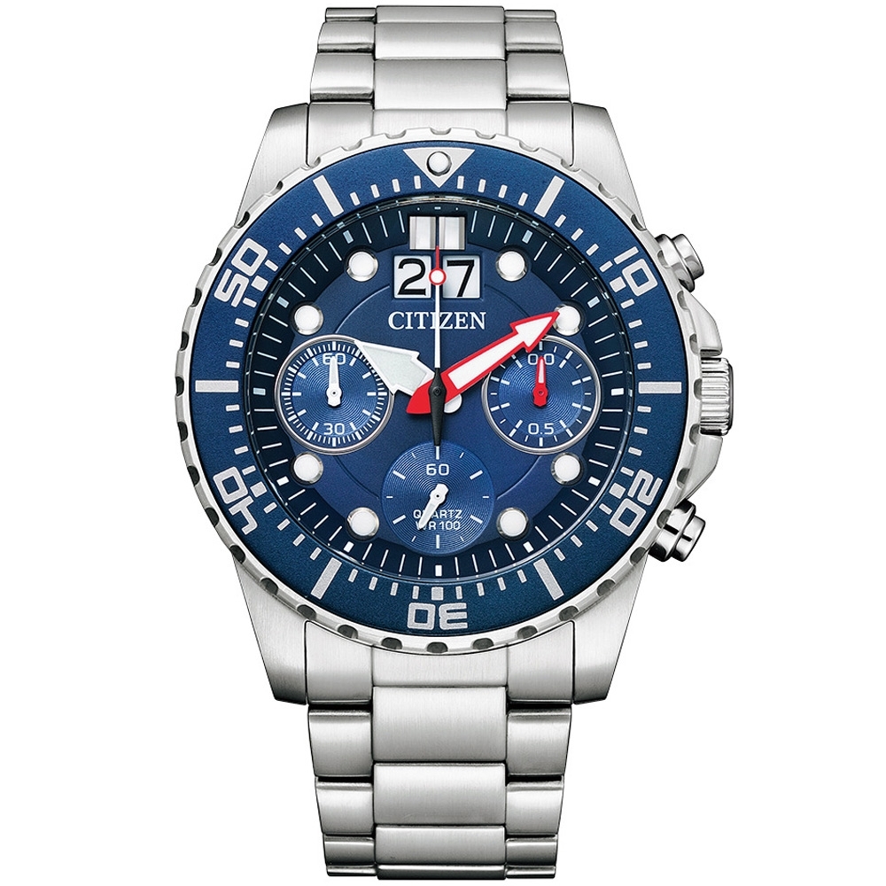 CITIZEN 星辰 關鍵任務三眼計時腕錶(AI7001-81L)-43mm