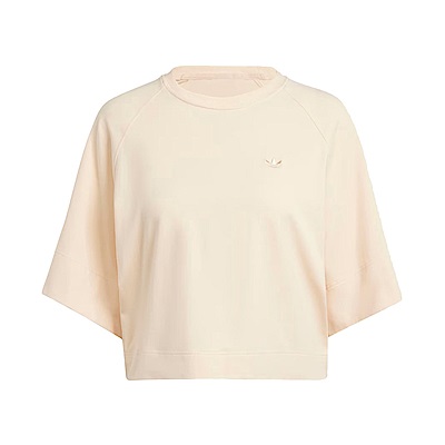 Adidas ESS T-shirt [IS2751] 女 短袖 上衣 T恤 亞洲版 休閒 簡約 寬鬆 棉質 三葉草 杏