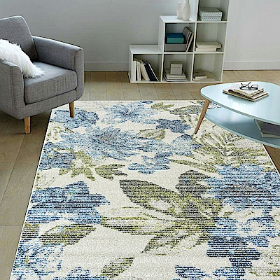 Ambience 比利時Blossom現代地毯-藍卉(135x190cm)