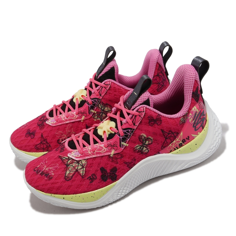 Under Armour 籃球鞋Curry 10 Girl Dad 男鞋粉黑10代緩震運動鞋