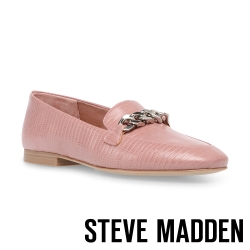 STEVE MADDEN-KAYSON 氣質百搭款 皮質飾釦平底女鞋-粉