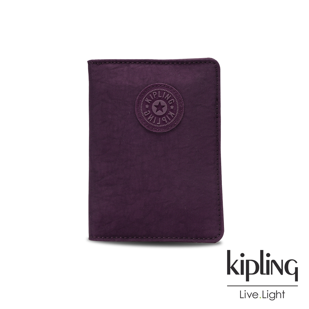 Kipling 深紫素面收納卡夾-PASSPORT HOLDER