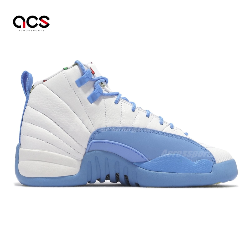 Nike 休閒鞋Air Jordan 12 Retro GS 大童女鞋白藍Emoji 喬丹12代DQ4365