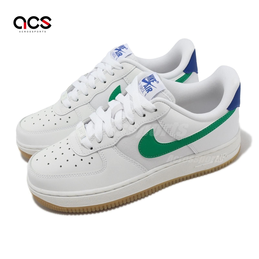 Nike 休閒鞋 Wmns Air Force 1 07 女鞋 白 綠 皮革 低筒 焦底 運動鞋 AF1 DD8959-110