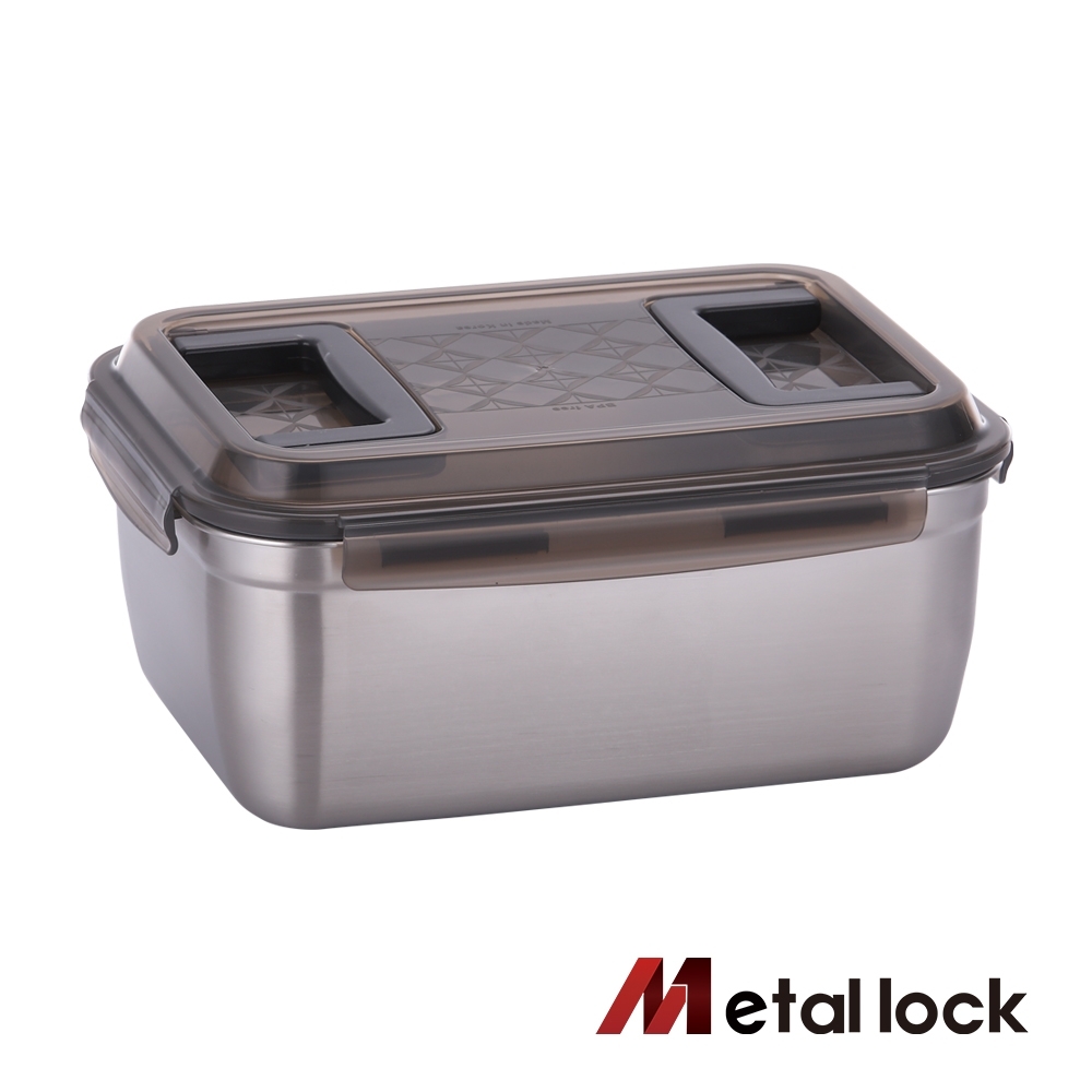 韓國Metal lock手提大容量不鏽鋼保鮮盒5.5L.露營野餐不銹鋼環保收納大容量