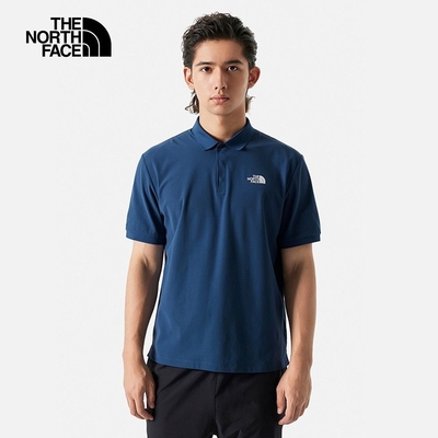 The North Face M LW PIQUE POLO - AP男女短袖POLO上衣-藍-NF0A87W2HDC