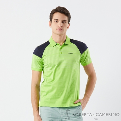 【ROBERTA 諾貝達】男裝 高級棉涼感短袖POLO衫-綠(微笑MIT 台灣製)