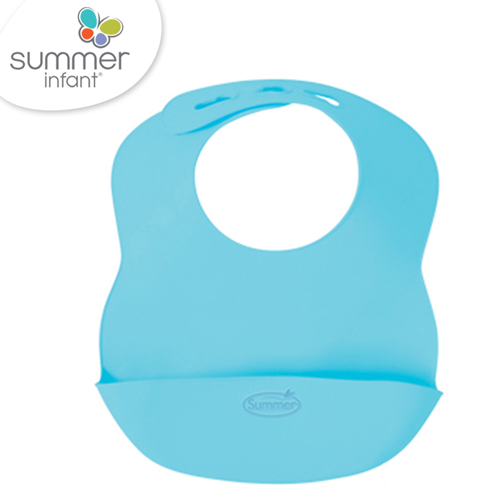 美國 Summer Infant 可攜式防水學習圍兜-土耳其藍