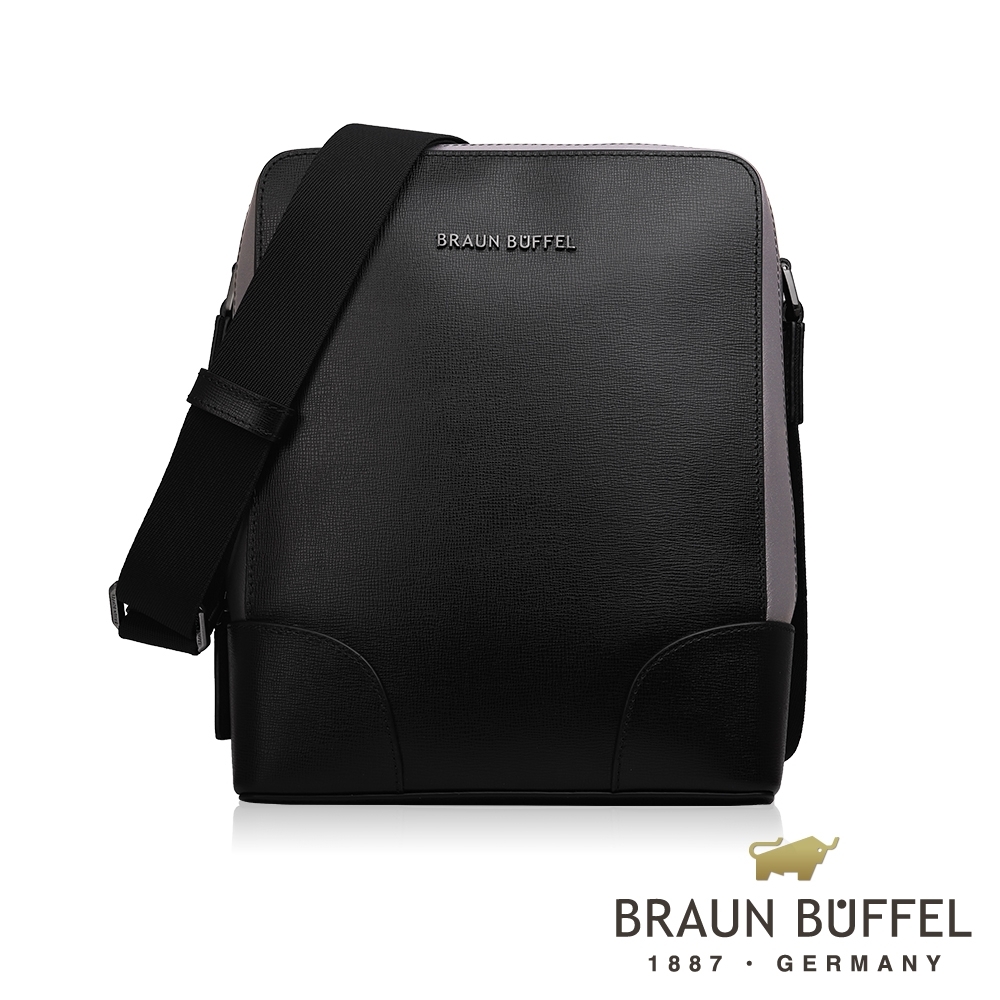 BRAUN BUFFEL 德國小金牛 - 阿梅爾系列斜背包-黑色