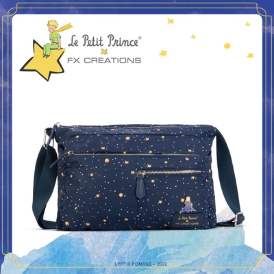 『官方正品』【小王子Le Petit Prince聯名款】閃耀星空親子系列 側背包(大)-星空藍 LPP76302-98